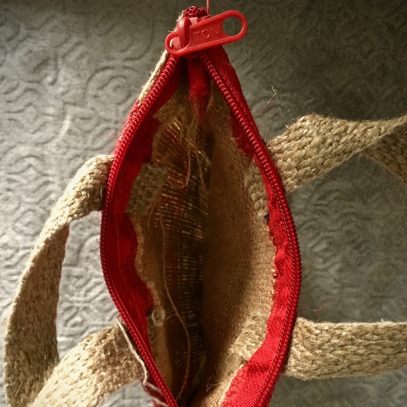 Vintage Custom Burlap Women's Tote Handbag Purse - Picture 3 of 3